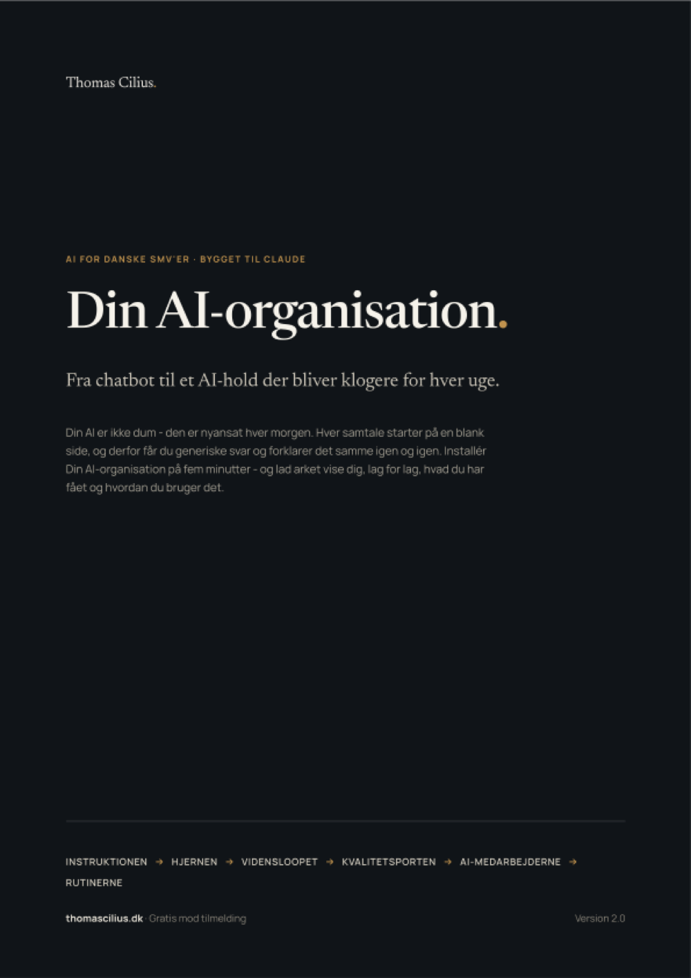 Forsiden af arket Din AI-organisation